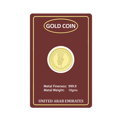 Gold 10 Gram Coin 24KT 999.9 Purity - FKJCON24KU6052