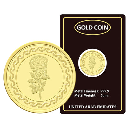 Gold 5 Gram Coin 24KT 999.9 Purity - FKJCON24KU6085