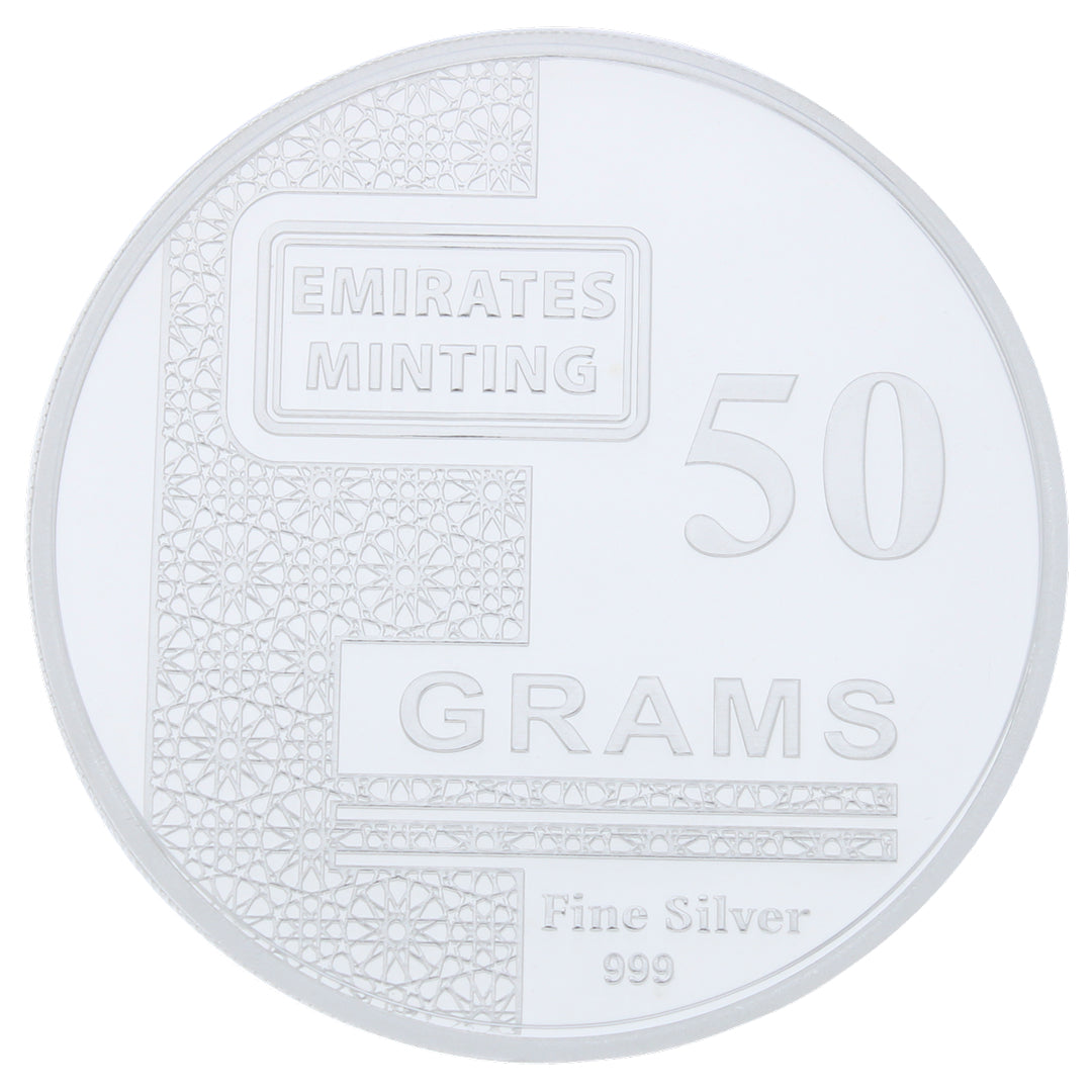 Emirates Minting 50 Grams Flower Silver Coin 999 Purity- FKJCONSL2256