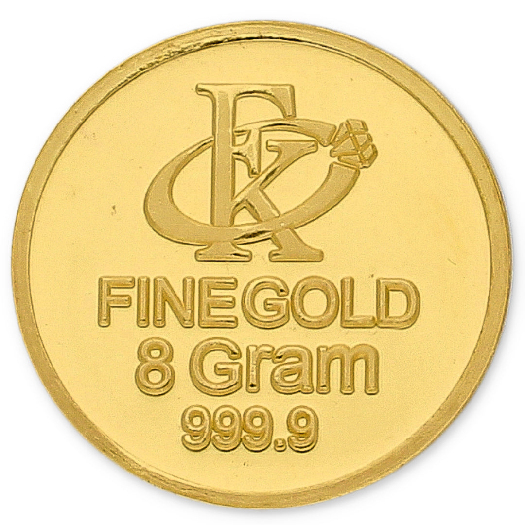 8 In Gold Buy Gold Coin of 8 Grams in 24KT 999.9 Purity at FKJewellers ...