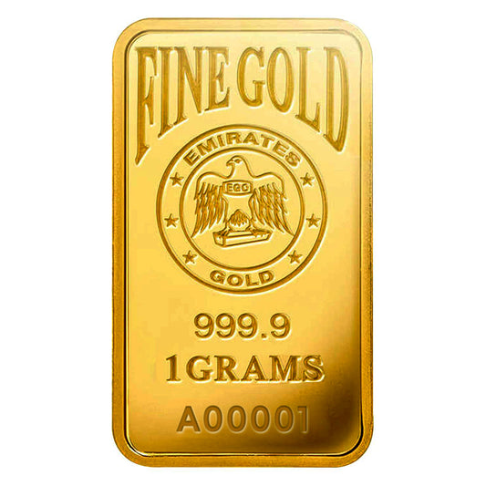 Emirates 1 Gram 999.9 Purity Gold Bar - FKJGBR24K2195