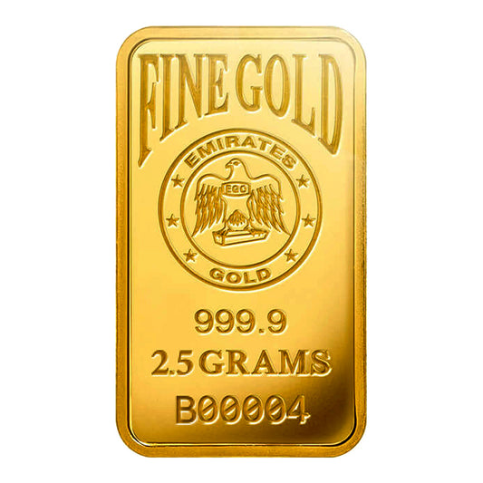 Emirates 2.5 Grams 999.9 Purity Gold Bar - FKJGBR24K2196