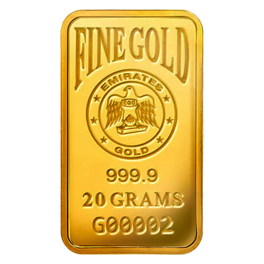Emirates 20 Grams 999.9 Purity Gold Bar - FKJGBR24K2199