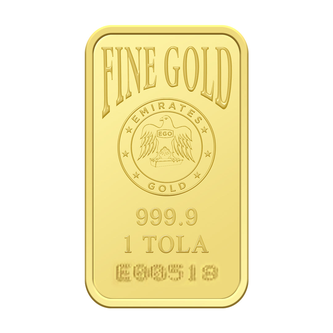 Emirates 1 Tola 999.9 Purity Gold Bar - FKJGBR24K2204