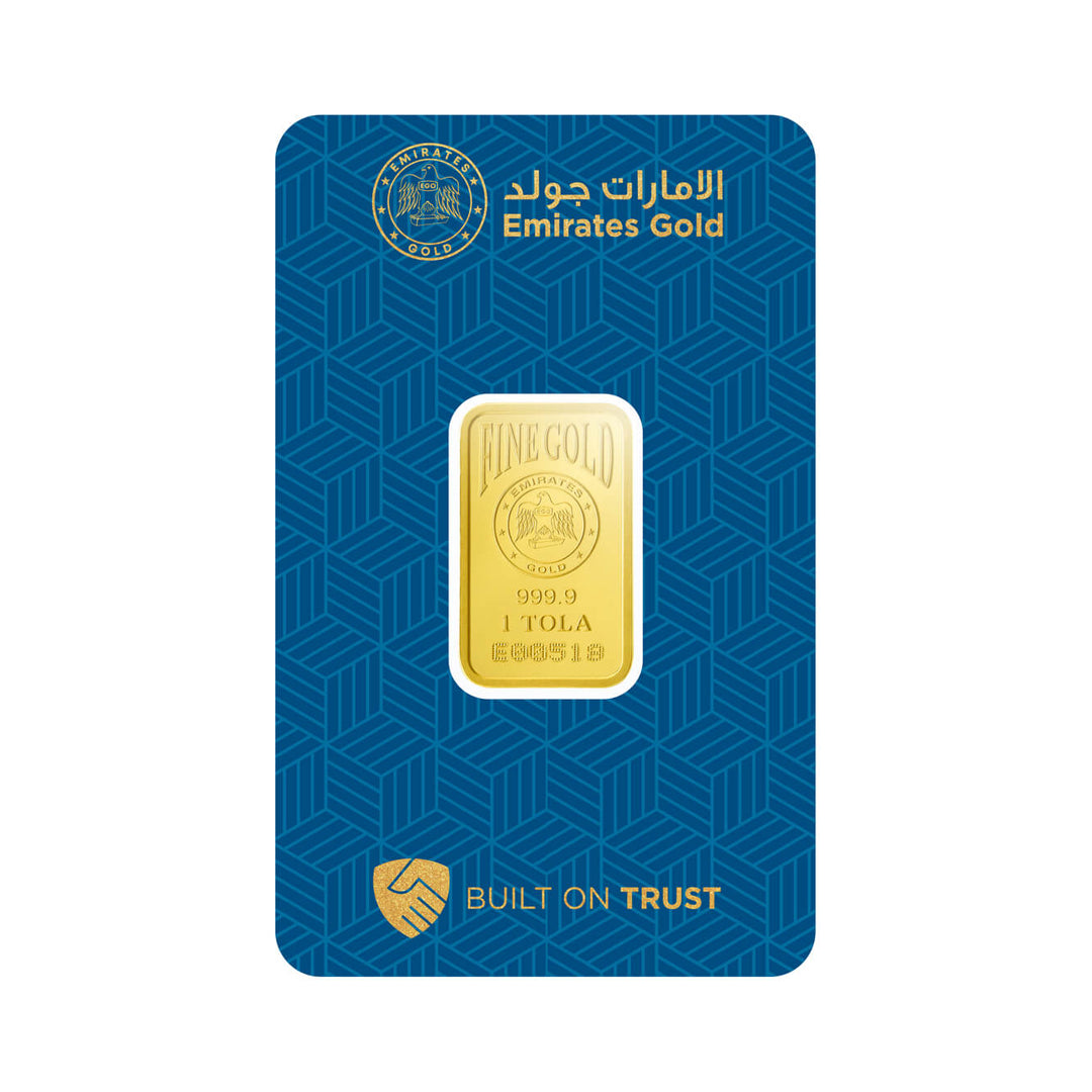 Emirates 1 Tola 999.9 Purity Gold Bar - FKJGBR24K2204