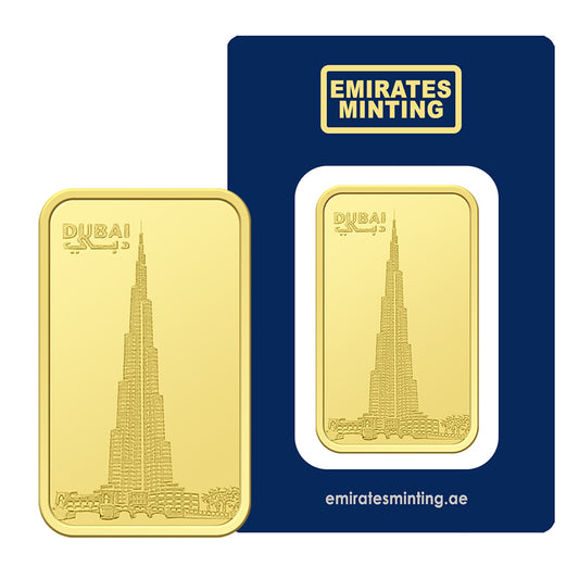 Emirates Minting 1 Ounce Burj Khalifa Gold Bar 999.9 Purity - FKJGBR24K2294