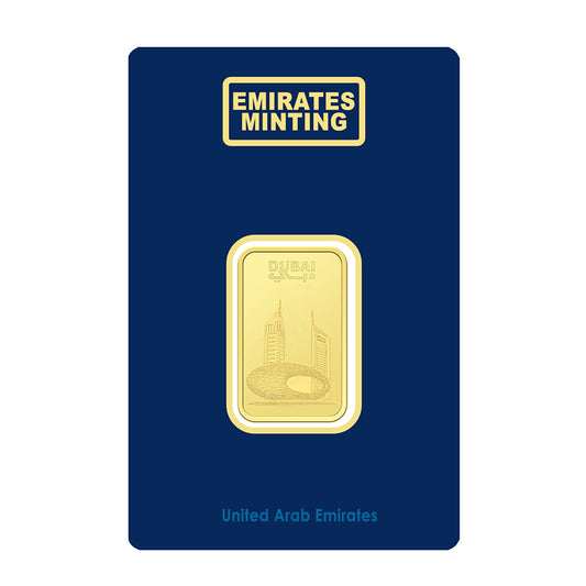 Emirates Minting 2.5 Grams Museum of the Future and Emirates Towers Gold Bar 999.9 Purity - FKJGBR24K2296