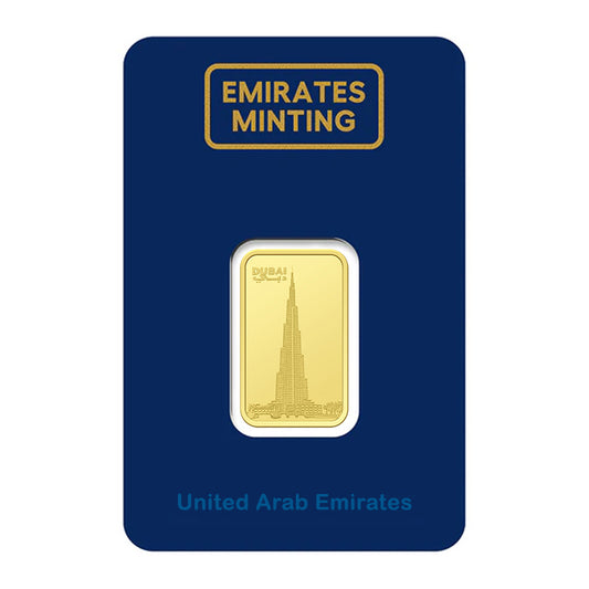 Emirates Minting 2.5 Grams Burj Khalifa Gold Bar 999.9 Purity - FKJGBR24K2297