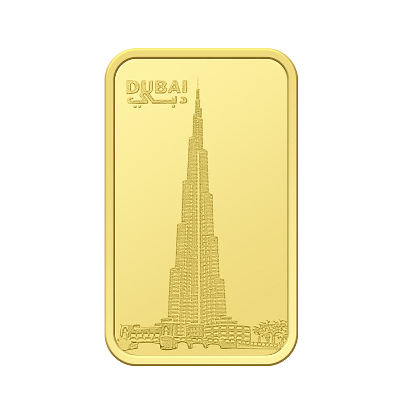 Emirates Minting 1 Gram Burj Khalifa Gold Bar 999.9 Purity - FKJGBR24K2321