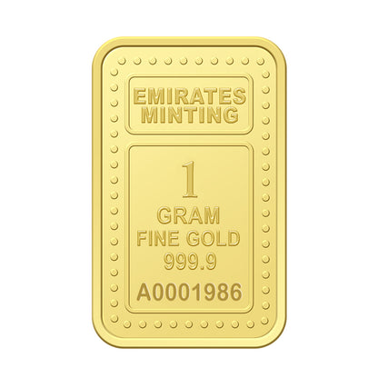 Emirates Minting 1 Gram Burj Khalifa Gold Bar 999.9 Purity - FKJGBR24K2321