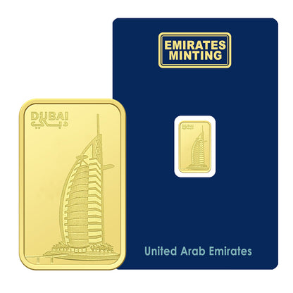 Emirates Minting 1 Gram Burj Al Arab Gold Bar 999.9 Purity - FKJGBR24K2322