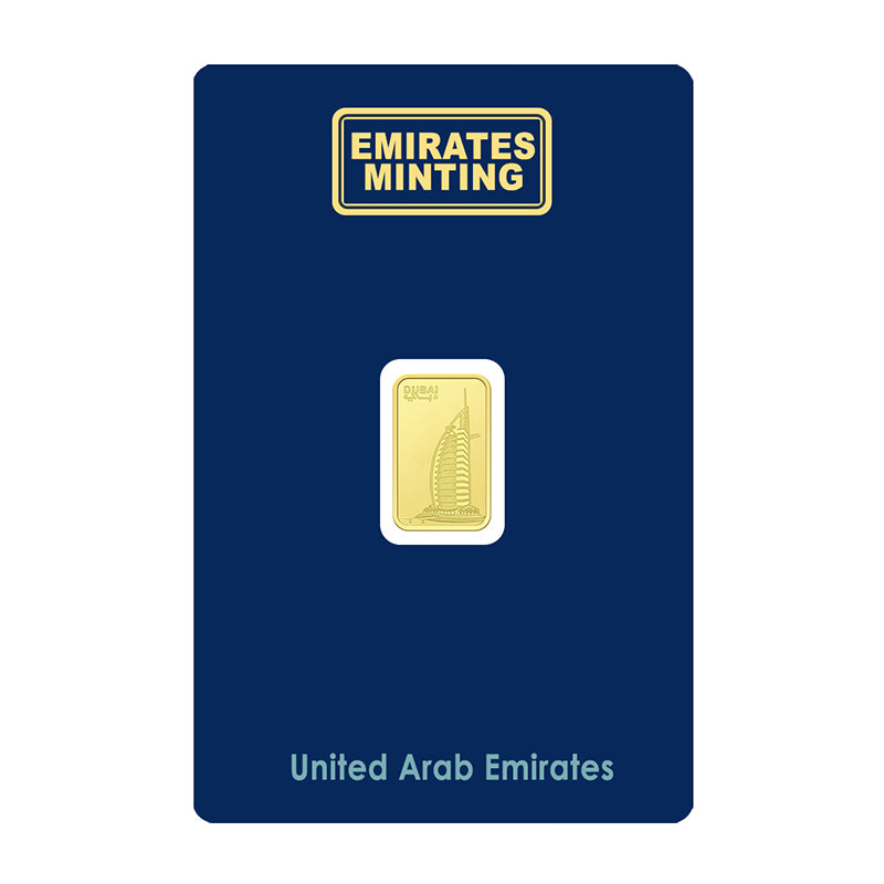 Emirates Minting 1 Gram Burj Al Arab Gold Bar 999.9 Purity - FKJGBR24K2322