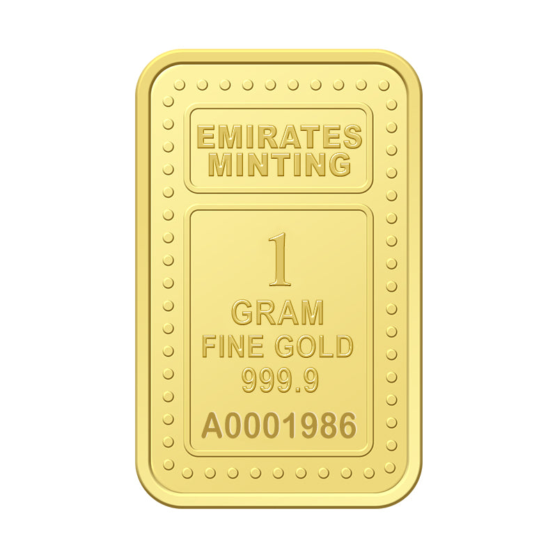 Emirates Minting 1 Gram Burj Al Arab Gold Bar 999.9 Purity - FKJGBR24K2322