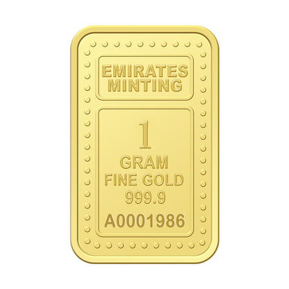 Emirates Minting 1 Gram Burj Al Arab Gold Bar 999.9 Purity - FKJGBR24K2322