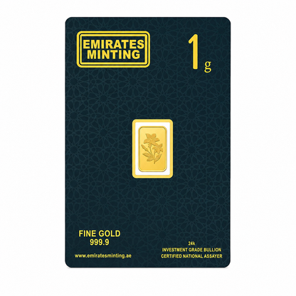 Emirates Minting 1 Gram Flower Gold Bar 999.9 Purity - FKJGBR24K2323