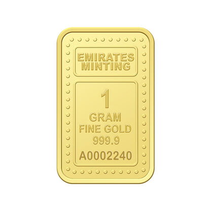 Emirates Minting 1 Gram Flower Gold Bar 999.9 Purity - FKJGBR24K2323