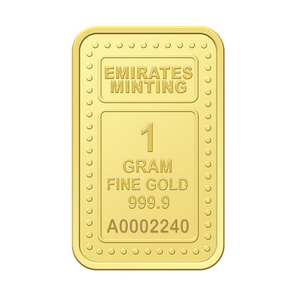 Emirates Minting 1 Gram Flower Gold Bar 999.9 Purity - FKJGBR24K2323