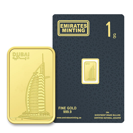 Emirates Minting 1 Gram Burj Al Arab Gold Bar 999.9 Purity - FKJGBR24K2324