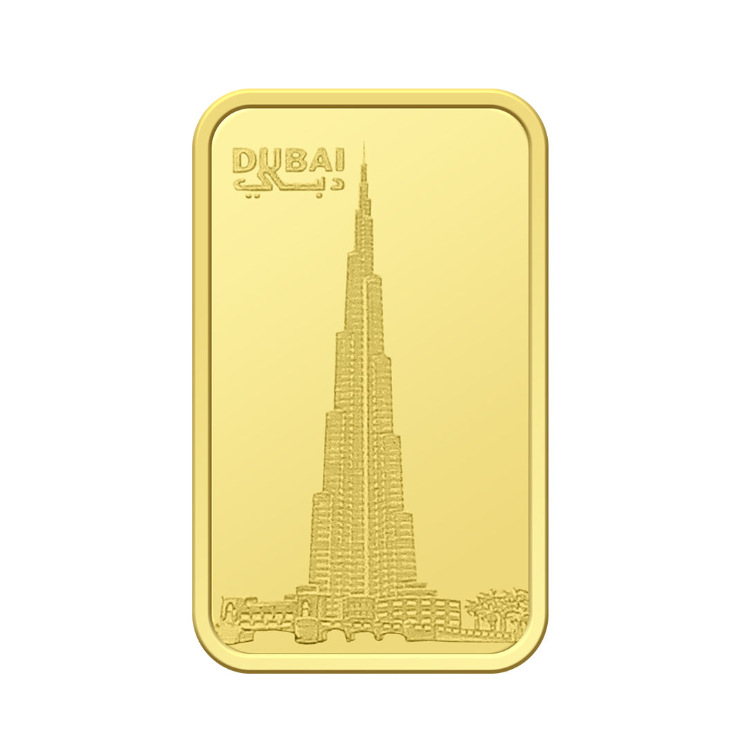 Emirates Minting 1 Gram Burj Khalifa Gold Bar 999.9 Purity - FKJGBR24K2326