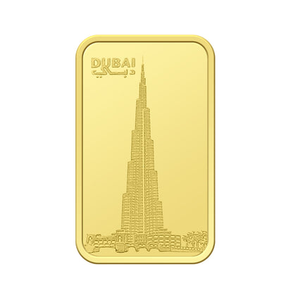 Emirates Minting 1 Gram Burj Khalifa Gold Bar 999.9 Purity - FKJGBR24K2326