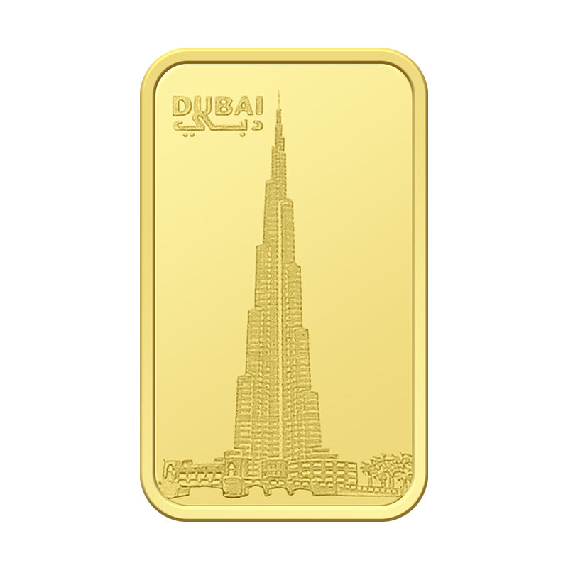 Emirates Minting 2.5 Grams Burj Khalifa Gold Bar 999.9 Purity - FKJGBR24K2329