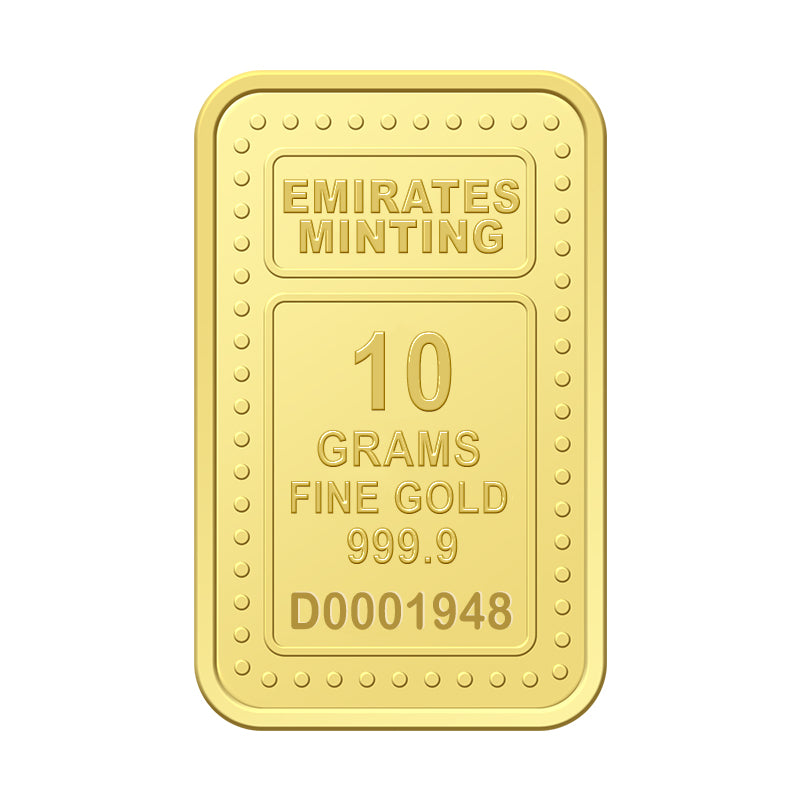 Emirates Minting 10 Grams Flower Gold Bar 999.9 Purity - FKJGBR24K2332