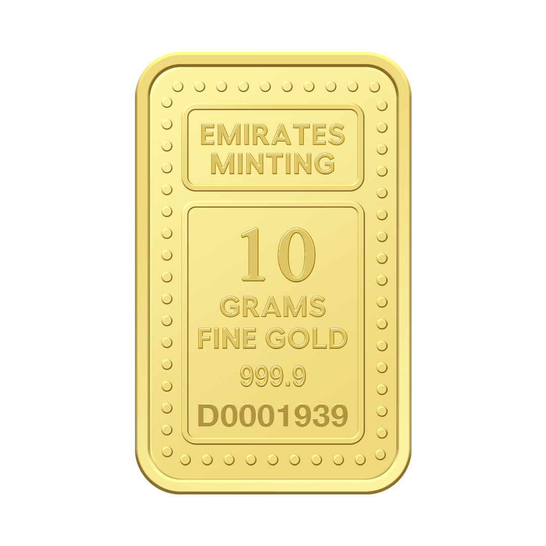 Emirates Minting 10 Grams Flower Lady Gold Bar 999.9 Purity - FKJGBR24K2340