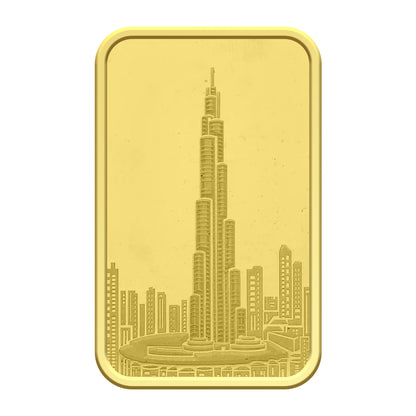 50g Burj Khalifa Pure 999.9 Fine Gold Bar 24KT  - FKJGBR24K2346