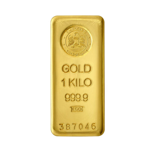 Emirates Gold 1 Kilo Gram Gold Cast Bar 999.9 Purity - FKJGBR24K2357