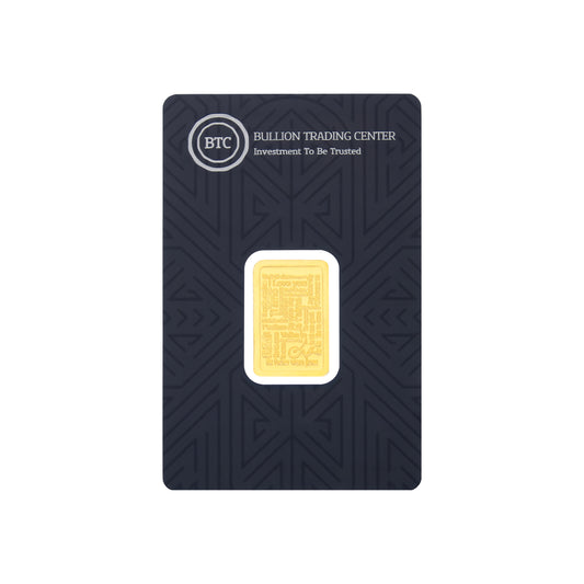 BTC 5 Grams I Love you Gold Bar 24KT - FKJGBR24K6611