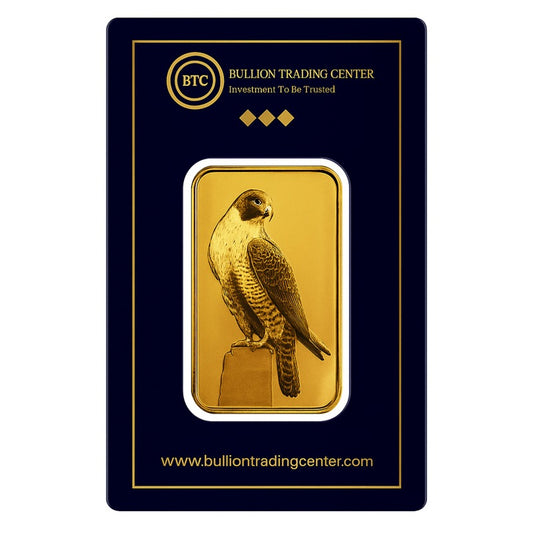 BTC 2.5 Grams The Falcon Gold Bar 24KT - FKJGBR24K9924