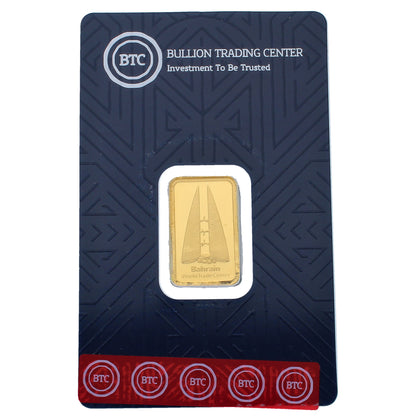 BTC 10 Grams Bahrain Towers Gold Bar 24KT - FKJGBR24K6688
