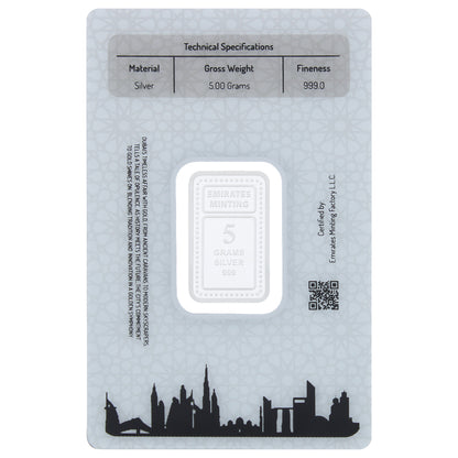 Emirates Minting 5 Grams Flower Silver Bar 999 Purity - FKJGBRSL2261