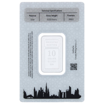 Emirates Minting 10 Grams Flower Silver Bar 999 Purity - FKJGBRSL2262