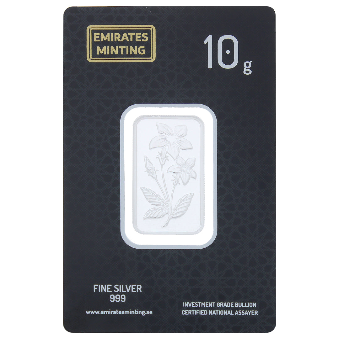 Emirates Minting 10 Grams Flower Silver Bar 999 Purity - FKJGBRSL2262