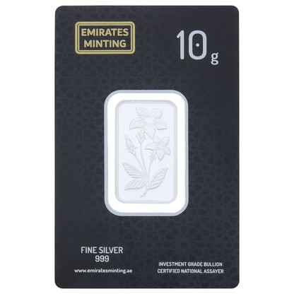 Emirates Minting 10 Grams Flower Silver Bar 999 Purity - FKJGBRSL2262
