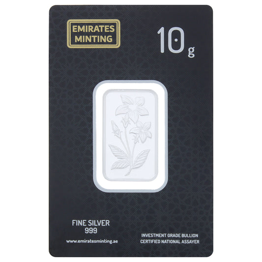 Emirates Minting 10 Grams Flower Silver Bar 999 Purity - FKJGBRSL2262