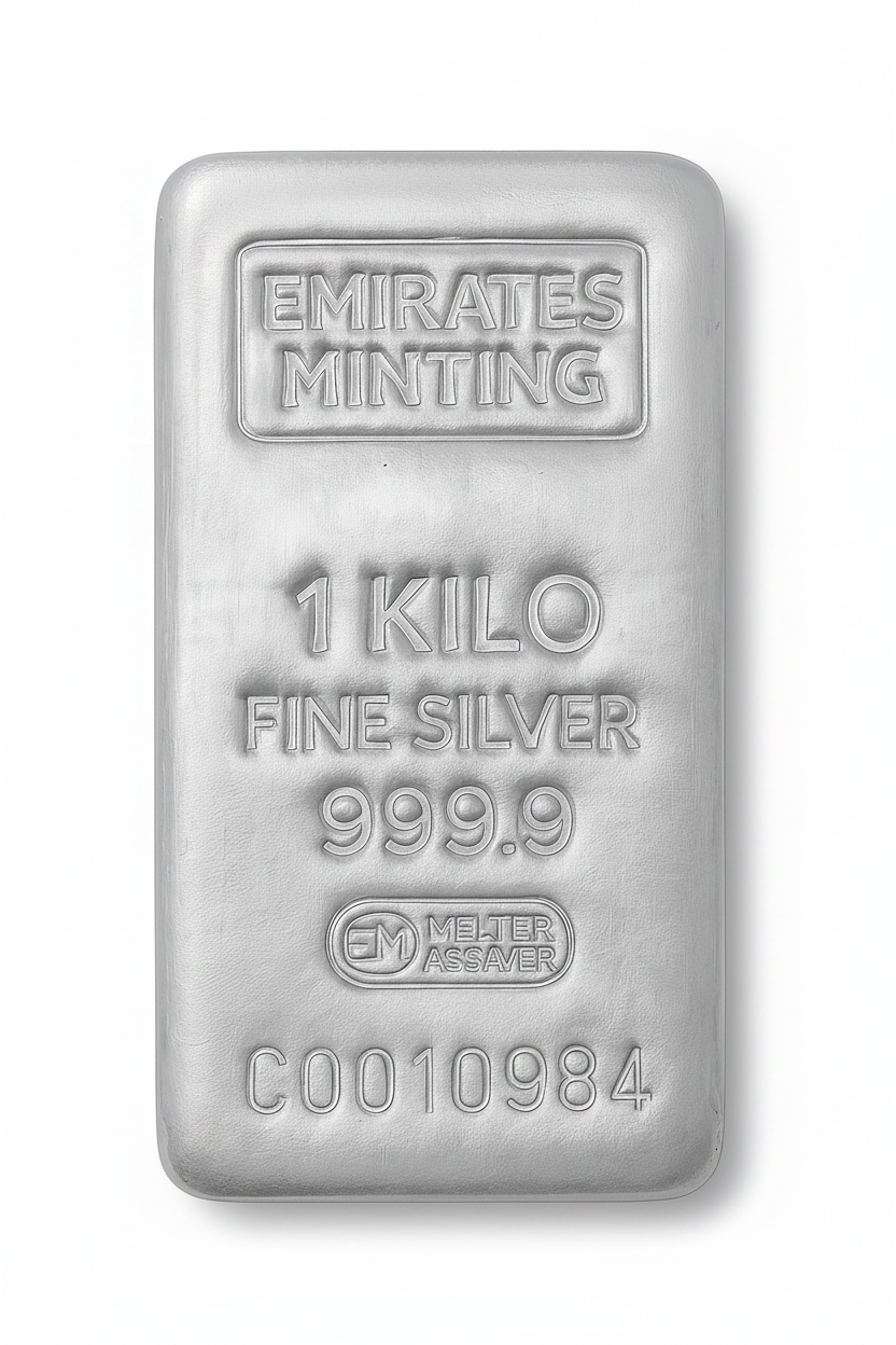 Emirates Minting 1 Kilogram Silver Bar 999.0 Purity - FKJGBRSL2358