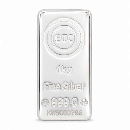 BTC 1 Kilogram Silver Cast Bar 999.0 Purity - FKJGBRSL6664