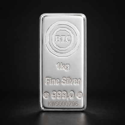 BTC 1 Kilogram Silver Cast Bar 999.0 Purity - FKJGBRSL6664