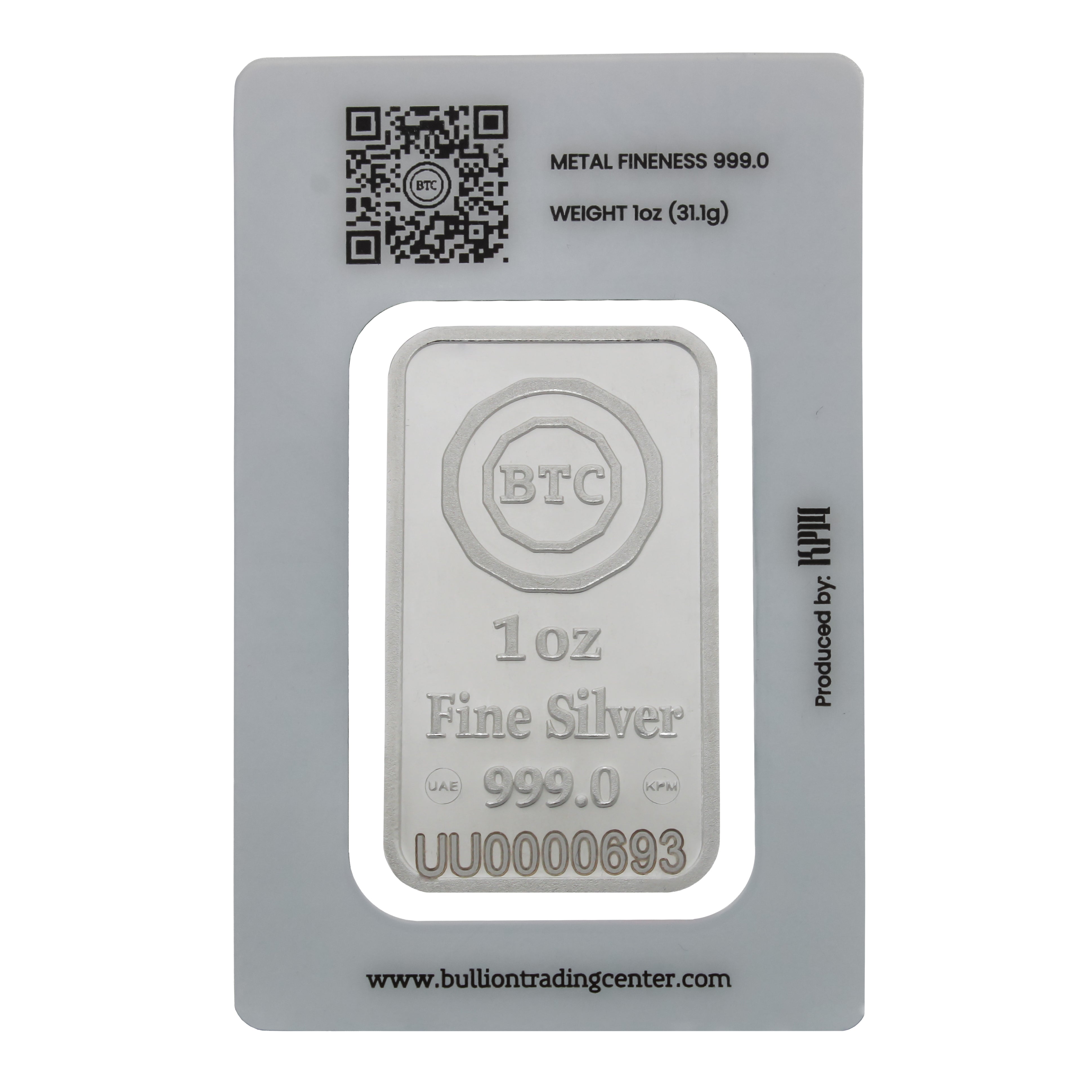 BTC 1 Ounce Ayat Al Kursi Silver Bar - FKJGBRSL6787