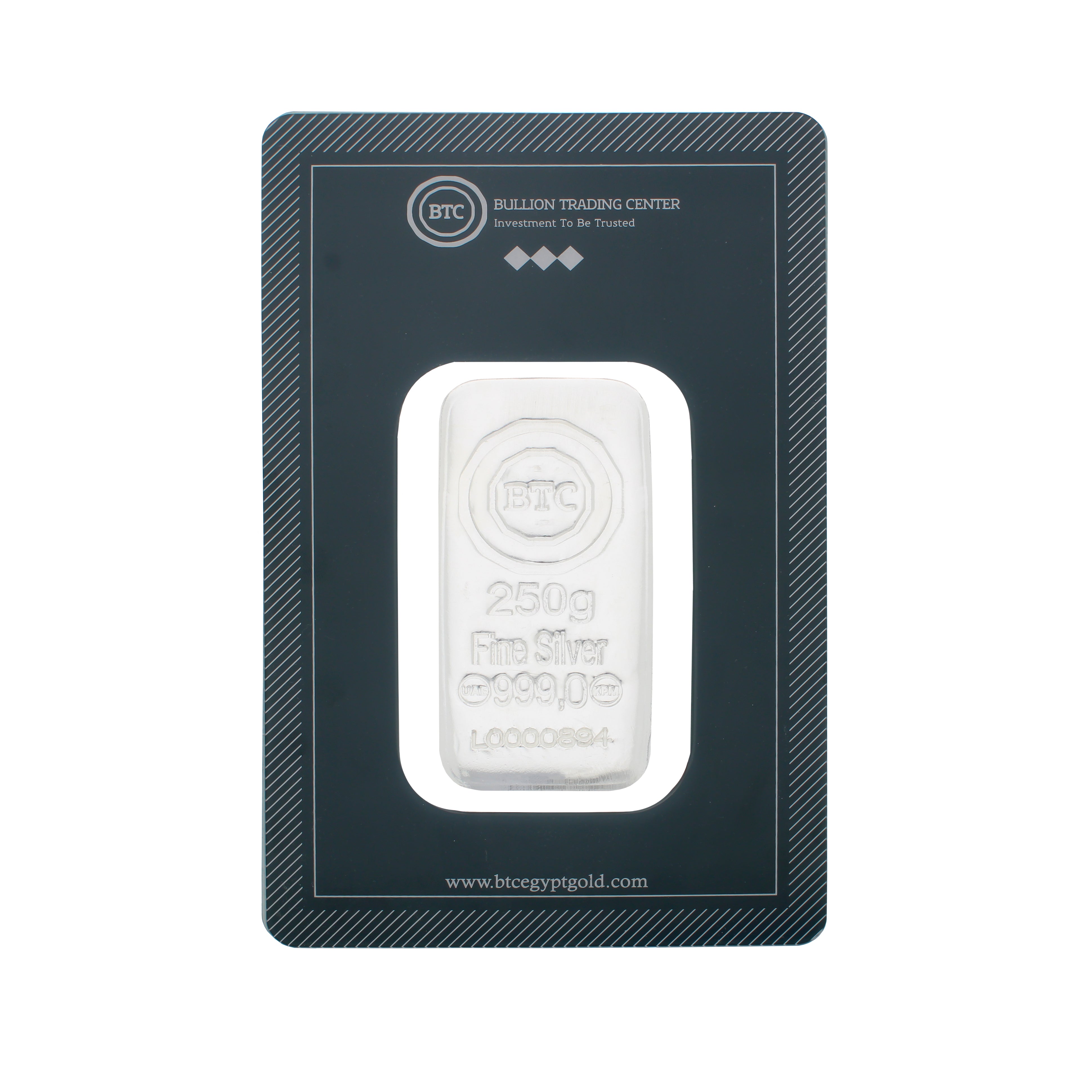 BTC 250 Grams Silver Bar - FKJGBRSL6792