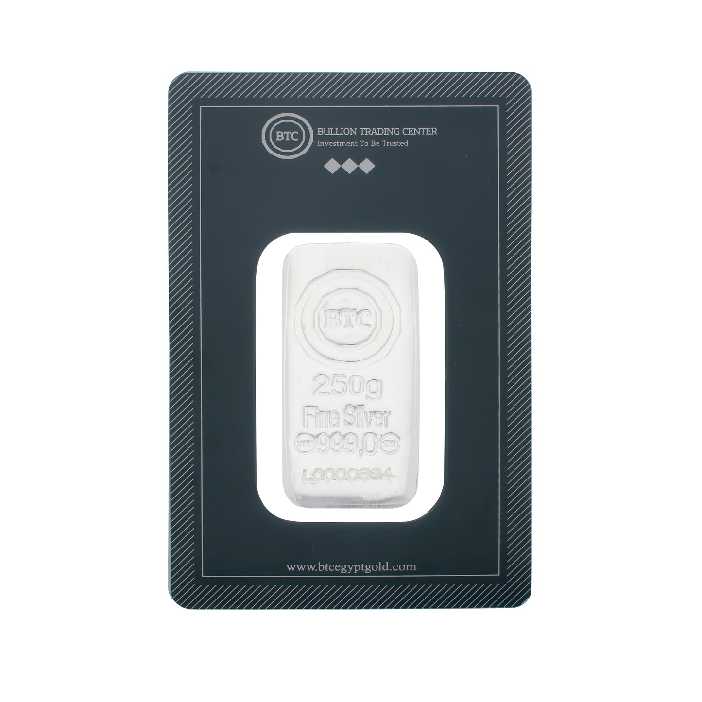 BTC 250 Grams Silver Bar - FKJGBRSL6792