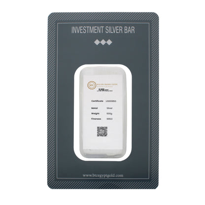 BTC 500 Grams Silver Bar - FKJGBRSL6795