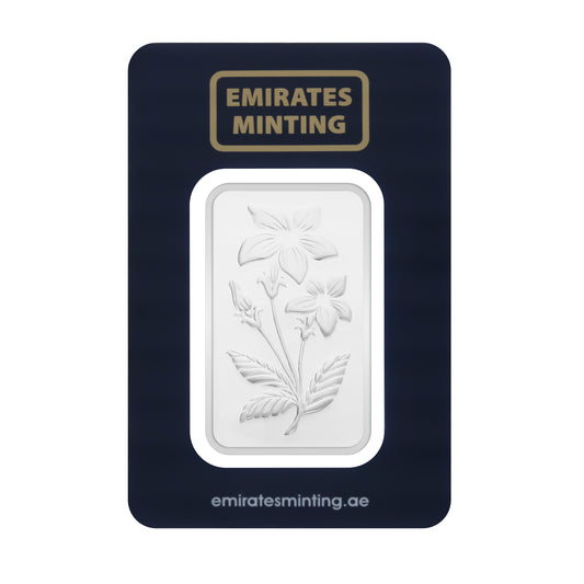 Emirates Minting 50 Grams Flower Silver Bar 999.0 Purity - FKJGBRSL6839