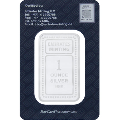 Emirates Minting 1 Ounce Museum of the Future Silver Bar 999.0 Purity - FKJGBRSL6841