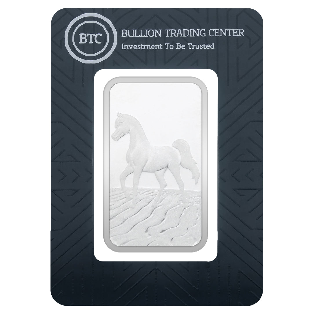 BTC 100 Grams Horse Silver Bar 999.0 Purity - FKJGBRSL6899