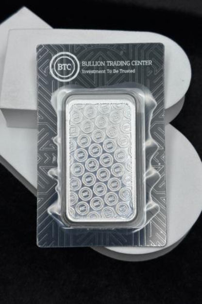 BTC 50 Grams Round Design Silver Bar - FKJGBRSL6913