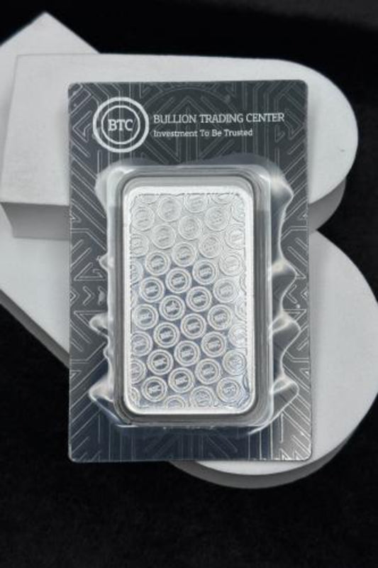 BTC 50 Grams Round Design Silver Bar - FKJGBRSL6913