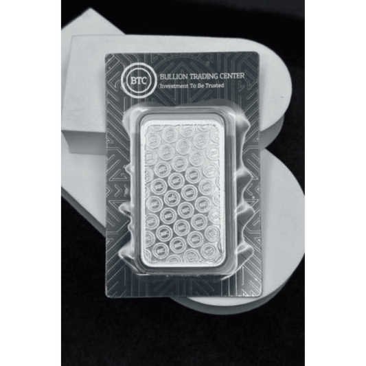BTC 50 Grams Round Design Silver Bar - FKJGBRSL6913